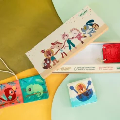 Lilliputiens Set de naissance 3 livres sensoriels Jungle