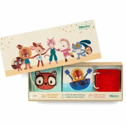 Lilliputiens Set de naissance 3 livres sensoriels Jungle