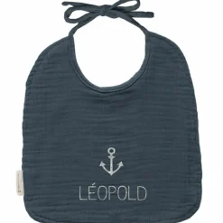 Best Set de naissance Bavoir et anneau de dentition Bleu pétrole (personnalisable) Coffret Cadeau Naissance