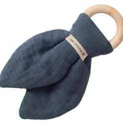 Best Set de naissance Bavoir et anneau de dentition Bleu pétrole (personnalisable) Coffret Cadeau Naissance