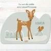 Charlie et Suzie Set de table Biche Edgar personnalisable