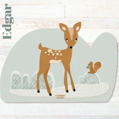 Charlie et Suzie Set de table Biche Edgar personnalisable