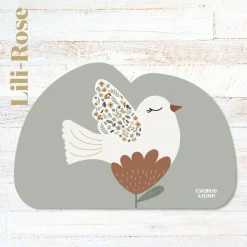 Charlie et Suzie Set de table colombe Lili Rose personnalisable