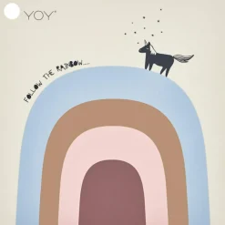 OYOY Mini Set de table en silicone Follow The Rainbow