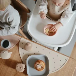 Mushie Set de table en silicone Black daisy