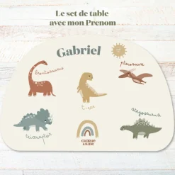 Online Set de table Mes Dinos Paolo personnalisable Set De Table