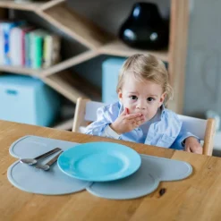 Kindsgut Set de table Nuage Vert d'eau