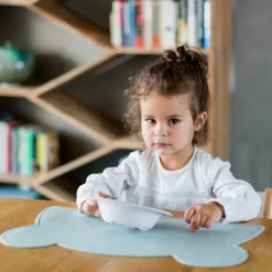 Kindsgut Set de table Ours Gris clair