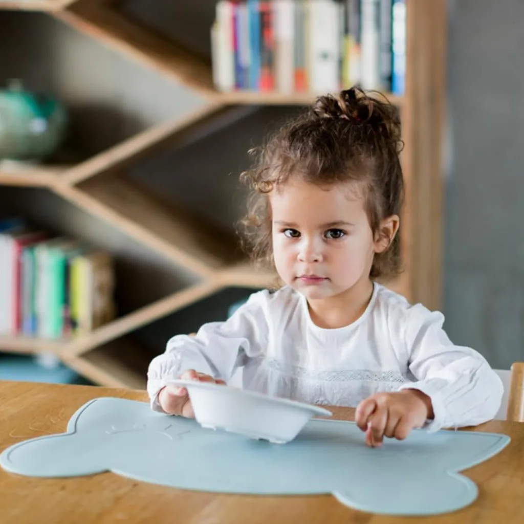 Kindsgut Set de table Ours Gris clair