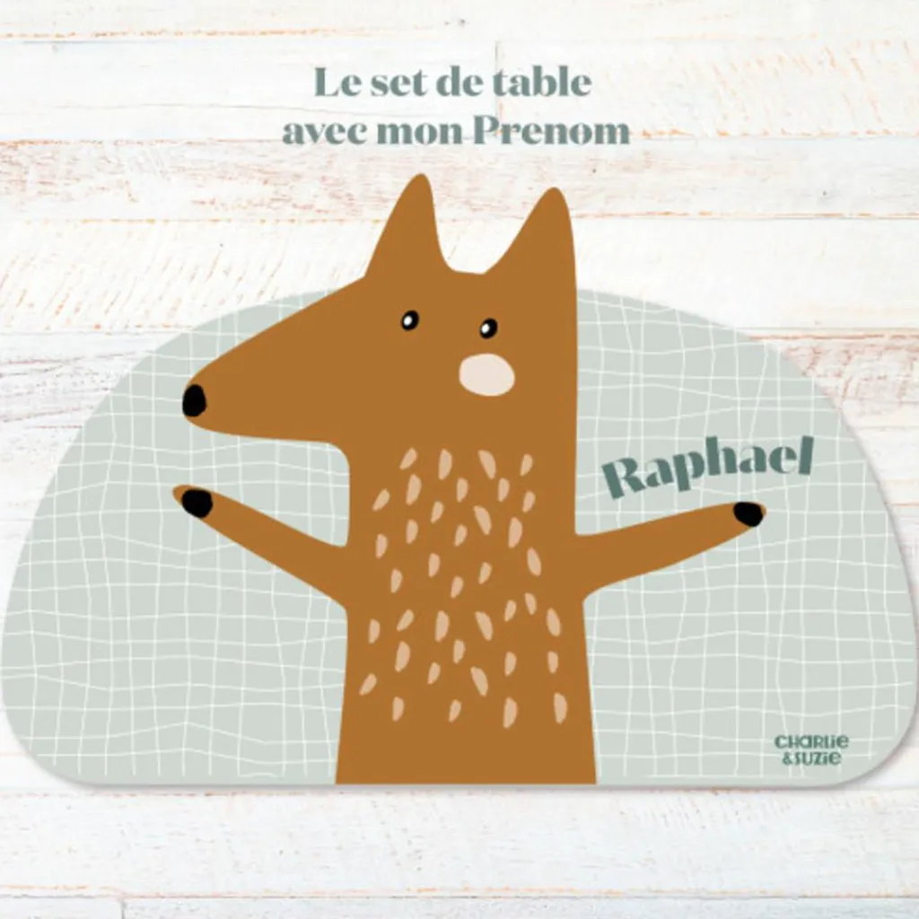 Clearance Set de table Renard Edgar personnalisable Set De Table