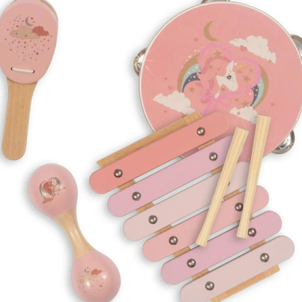 Hot Set instruments musique Licorne (4 pièces) Eveil Musical