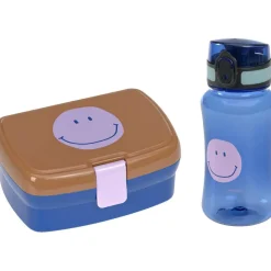 Discount Set lunchbox et gourde Little Gang Caramel-blue Boîte À Goûter / Lunch Box