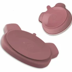 TUM TUM Set repas en silicone Ourson Rose (4 pièces)