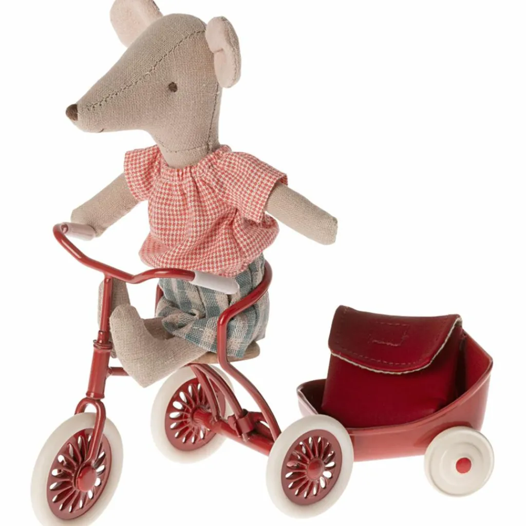 Maileg Souris Tricycle Grande sœur Rouge