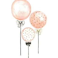 New Sticker ballons rose à pois dorés Flamingo by Lucie Bellion Stickers Muraux