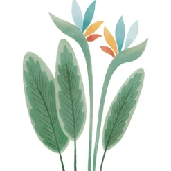 Best Sticker Fleurs oiseau du paradis Stickers Muraux