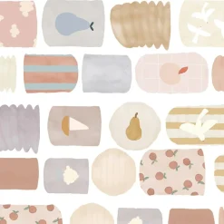 Mimi'lou Sticker frise murale Lampions Crème