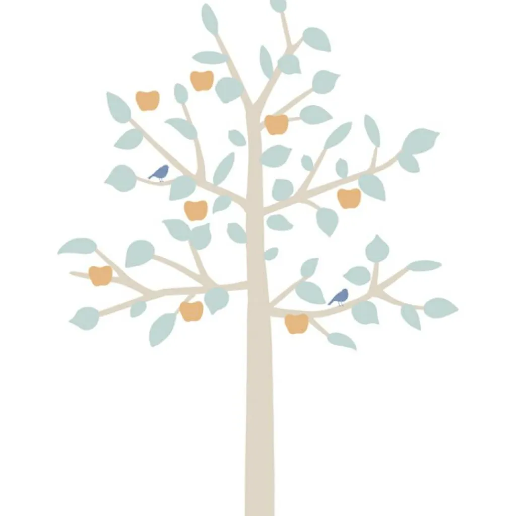 Mimi'lou Sticker géant arbre Big Apple Tree bébé bleu (180 cm)