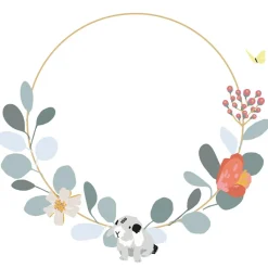 Mimi'lou Sticker Grande couronne fleur Jill (80 x 80 cm)