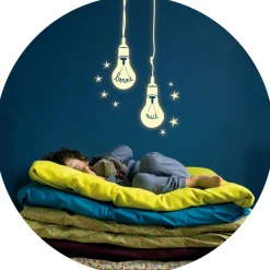 Mimi'lou Sticker mural Ampoules phosphorescentes