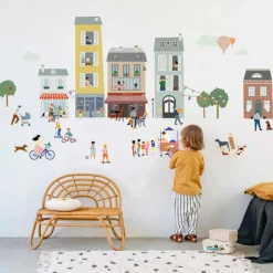 Sale Sticker mural géant Mon Village Stickers Muraux