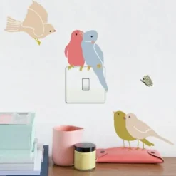 Mimi'lou Stickers muraux oiseaux repositionnables Just a Touch
