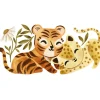 Stickers muraux Tigre et léopard (70 x 34 cm) Stickers Muraux