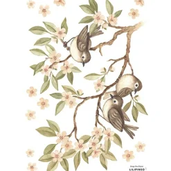 Lilipinso Stickers Oh deer branches et moineaux (29,7 x 42 cm)