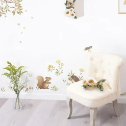 Lilipinso Stickers Oh deer branches et moineaux (29,7 x 42 cm)