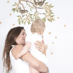 Lilipinso Stickers Oh deer branches et moineaux (29,7 x 42 cm)