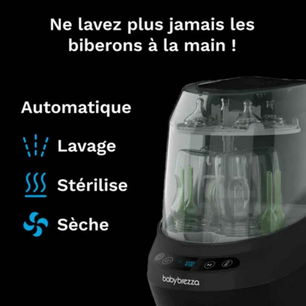 Sale Stérilisateur et sécheur Bottle Washer Pro noir Stérilisateur