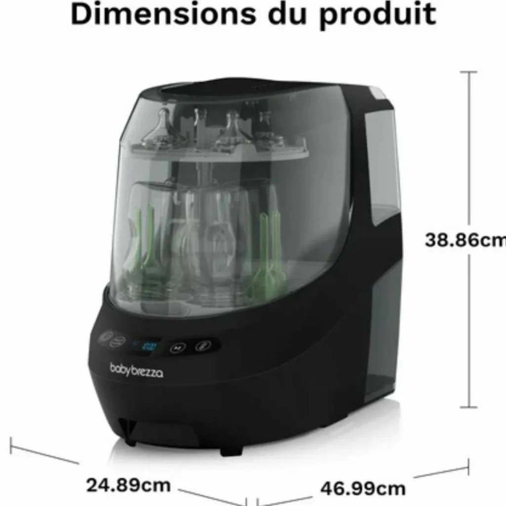 Sale Stérilisateur et sécheur Bottle Washer Pro noir Stérilisateur