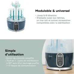 Babymoov Stérilisateur sèche biberon électrique Turbo Pure