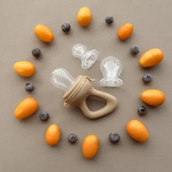 Zakuw Sucette grignoteuse Caramel avec 4 embouts