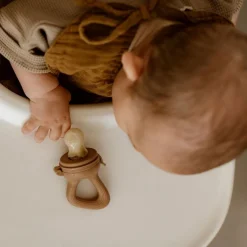 Zakuw Sucette grignoteuse Caramel avec 4 embouts