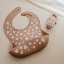 Hot Sucette grignoteuse et 4 embouts Fall In Love taupe rose Sucette Grignoteuse