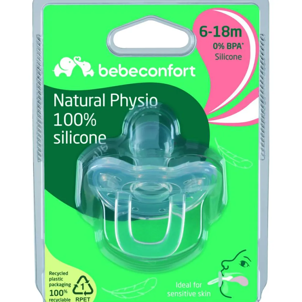 Bébé Confort Sucette physiologique en silicone transparent (6-18 mois)