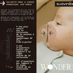 Outlet Sucette réversible SXPRO 0-6mois Wonder Illusion Blue Sucette Nouveau-Né (0-6 Mois)