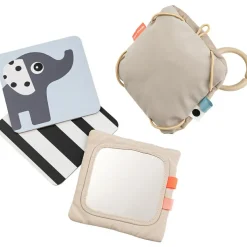 Hot Support avec cartes de motifs contrastés Deer friends Sable Livre Bébé En Tissu