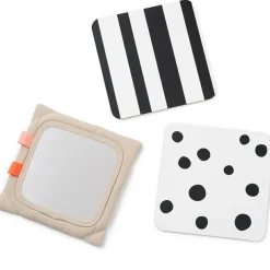 Hot Support avec cartes de motifs contrastés Deer friends Sable Livre Bébé En Tissu