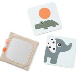 Hot Support avec cartes de motifs contrastés Deer friends Sable Livre Bébé En Tissu