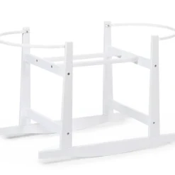 New Support de couffin à bascule en pin blanc Couffin Et Accessoires