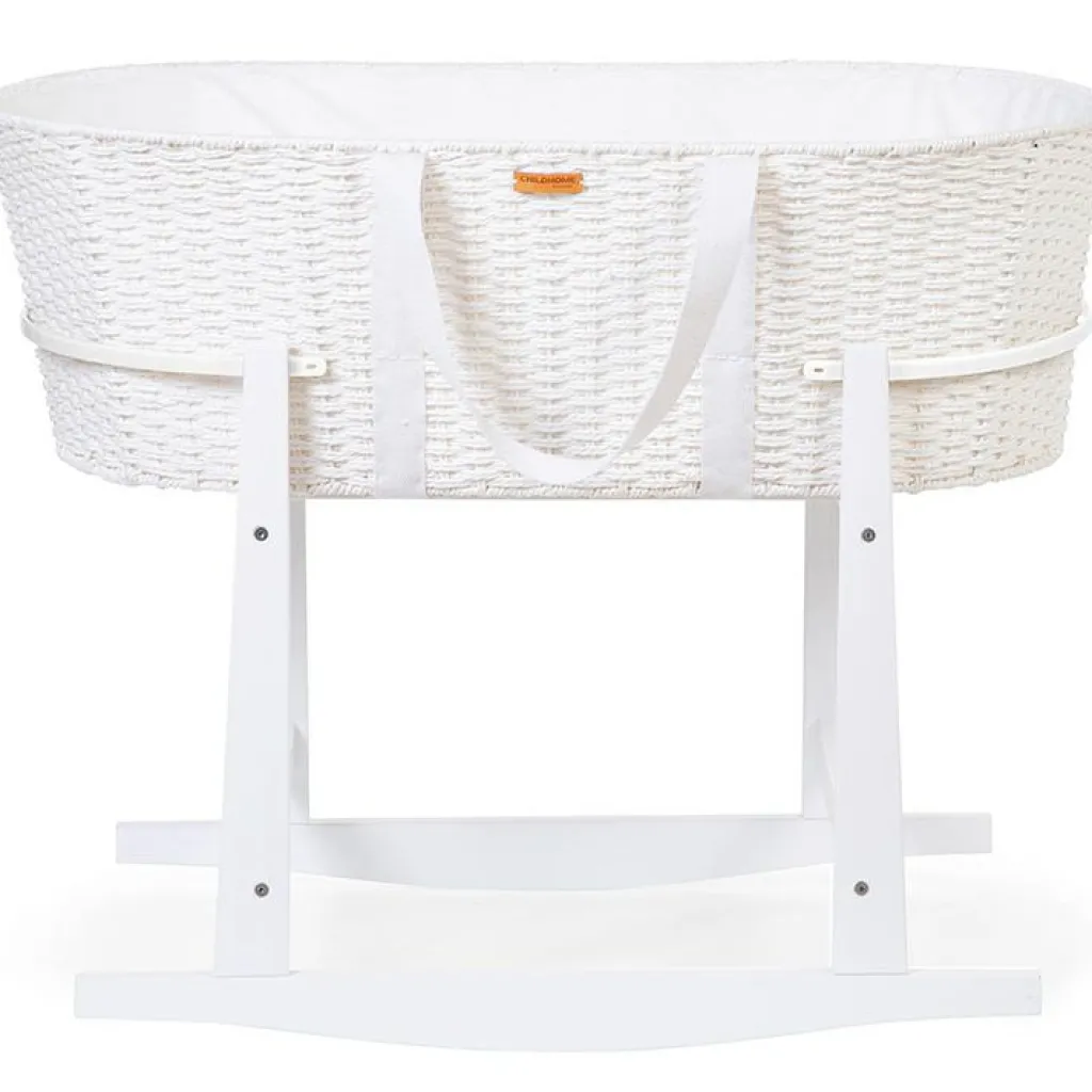 New Support de couffin à bascule en pin blanc Couffin Et Accessoires