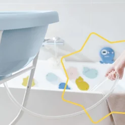 Badabulle Support pour baignoire Baleine et tuyau de vidange