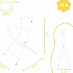 Badabulle Support pour baignoire Baleine et tuyau de vidange