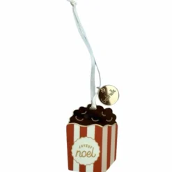 New Suspension Popcorn Noël Gourmand (personnalisable) Décoration De Noël