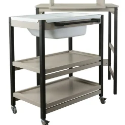 Sale Table à langer avec baignoire Smart Stone-Eboni Table À Langer