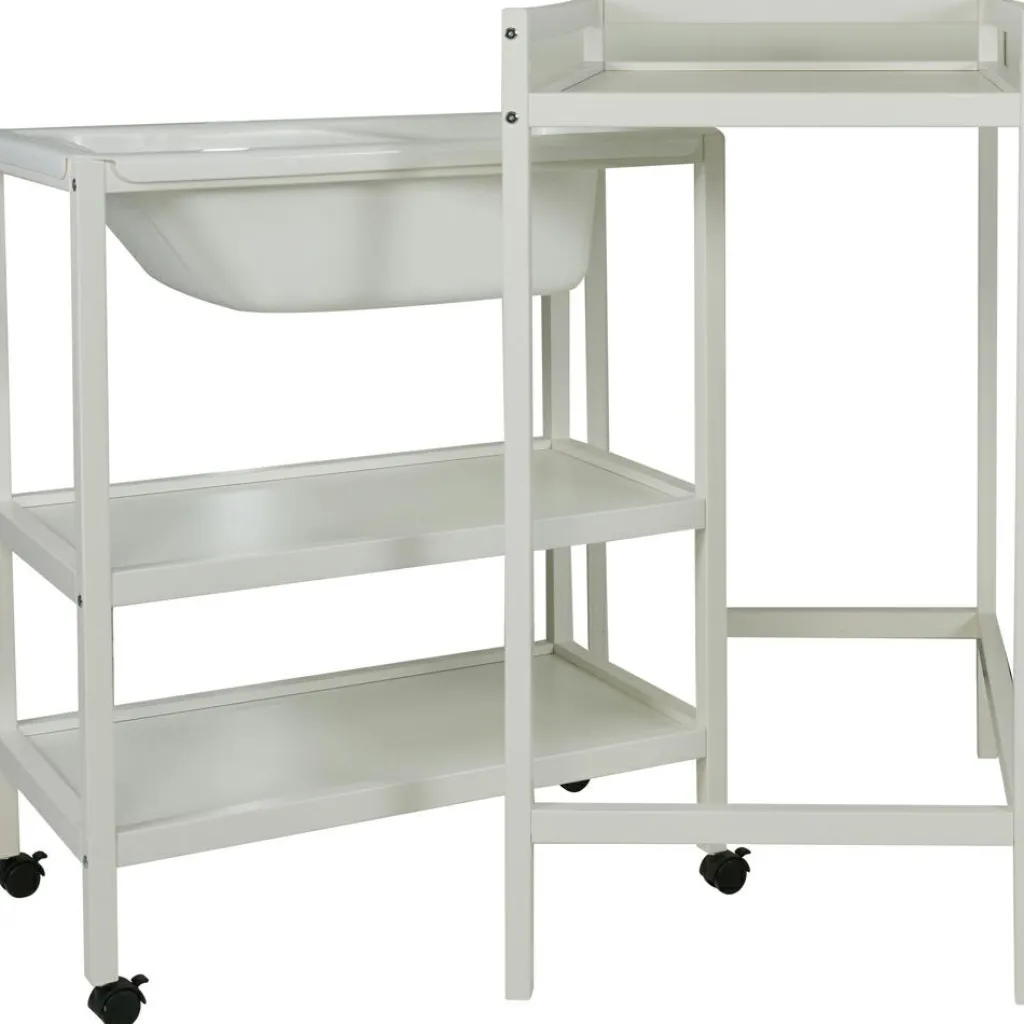 Quax Table à langer avec baignoire Basic Blanc