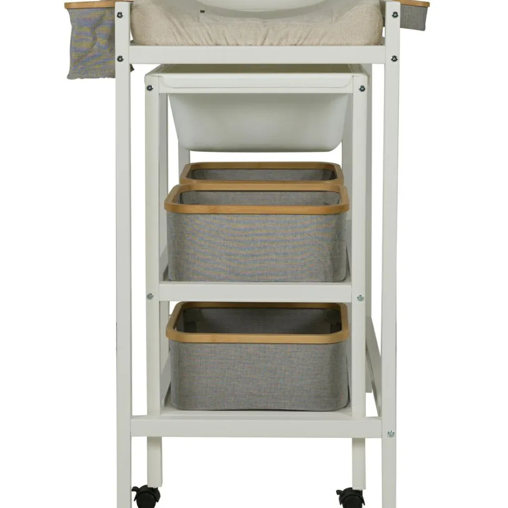 Quax Table à langer avec baignoire Basic Blanc