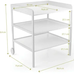 Hot Table à langer Clara XL blanc-naturel Table À Langer